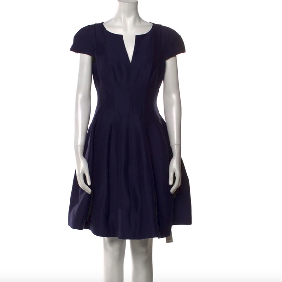 Halston Heritage V-Neck Knee-Length Dress New w/ Tags - Picture 3 of 8